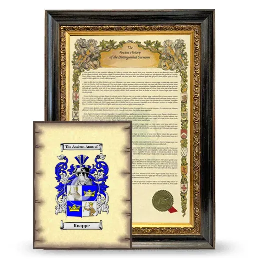 Knappe Framed History and Coat of Arms Print - Heirloom