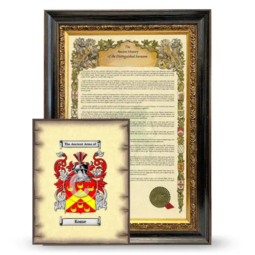 Kome Framed History and Coat of Arms Print - Heirloom