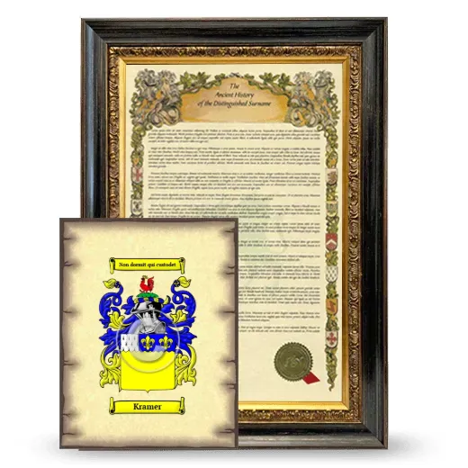 Kramer Framed History and Coat of Arms Print - Heirloom