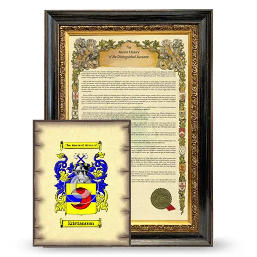 Kristiansson Framed History and Coat of Arms Print - Heirloom