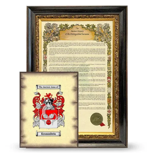 Krummbein Framed History and Coat of Arms Print - Heirloom