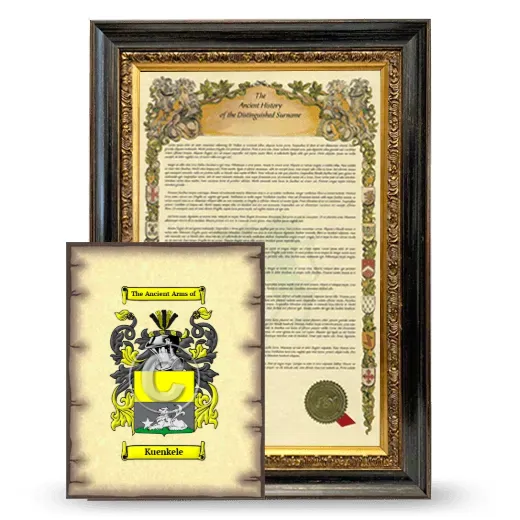 Kuenkele Framed History and Coat of Arms Print - Heirloom