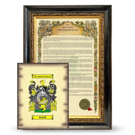 Kunell Framed History and Coat of Arms Print - Heirloom
