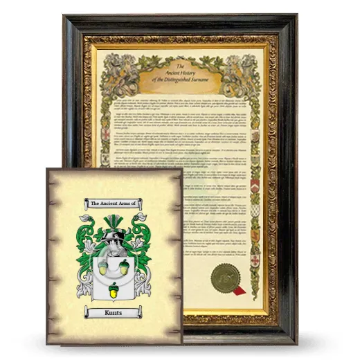 Kunts Framed History and Coat of Arms Print - Heirloom