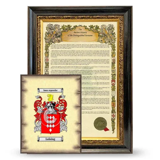 Lalaing Framed History and Coat of Arms Print - Heirloom