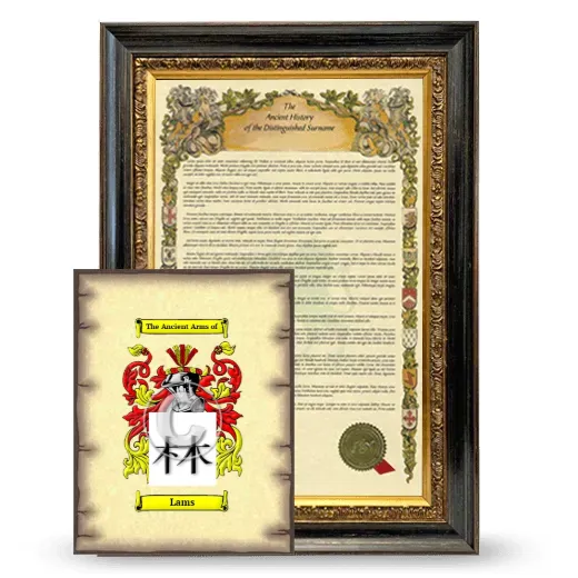 Lams Framed History and Coat of Arms Print - Heirloom