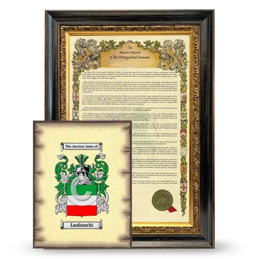 Lanfranchi Framed History and Coat of Arms Print - Heirloom