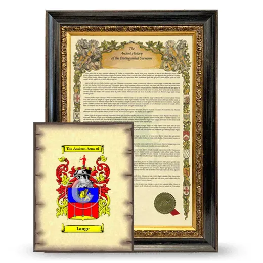Lange Framed History and Coat of Arms Print - Heirloom