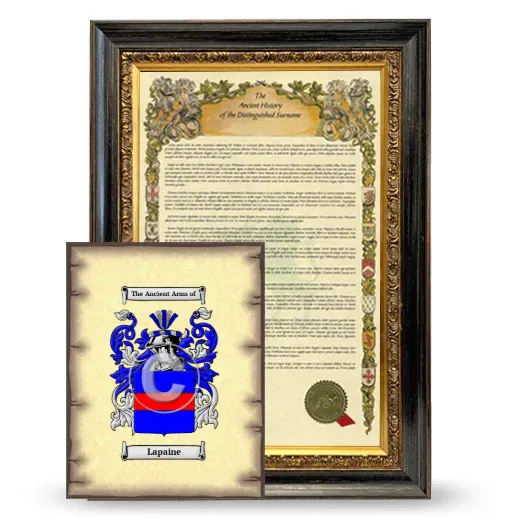 Lapaine Framed History and Coat of Arms Print - Heirloom