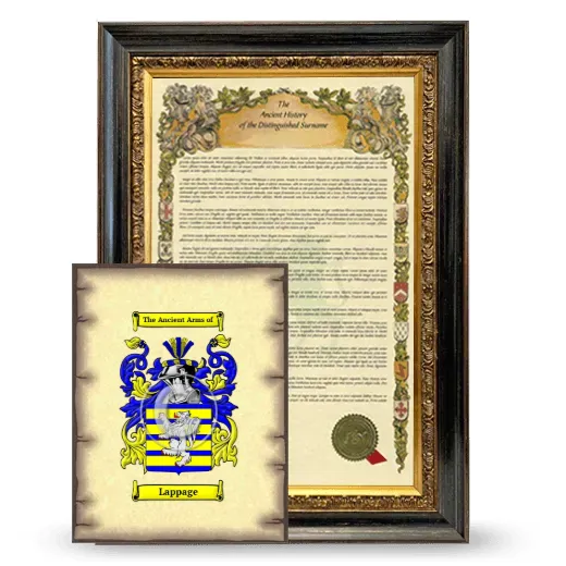 Lappage Framed History and Coat of Arms Print - Heirloom