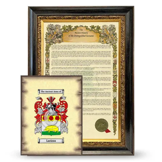 Larizza Framed History and Coat of Arms Print - Heirloom