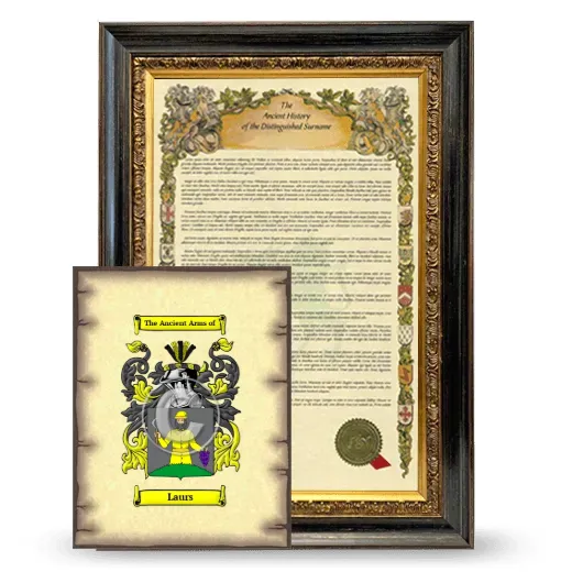 Laurs Framed History and Coat of Arms Print - Heirloom