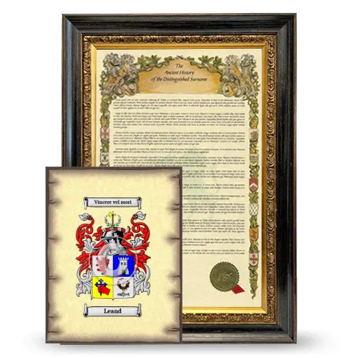 Leand Framed History and Coat of Arms Print - Heirloom