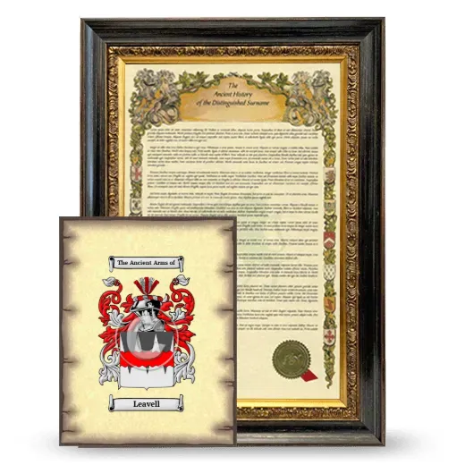 Leavell Framed History and Coat of Arms Print - Heirloom