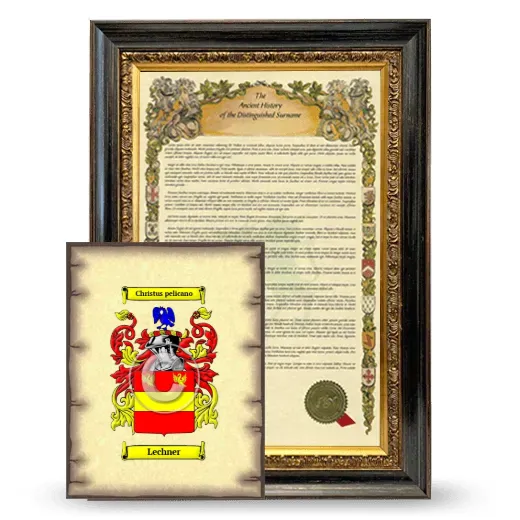 Lechner Framed History and Coat of Arms Print - Heirloom