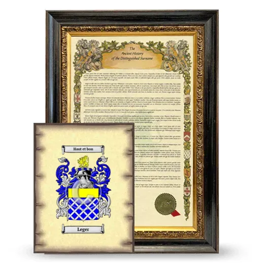 Leger Framed History and Coat of Arms Print - Heirloom