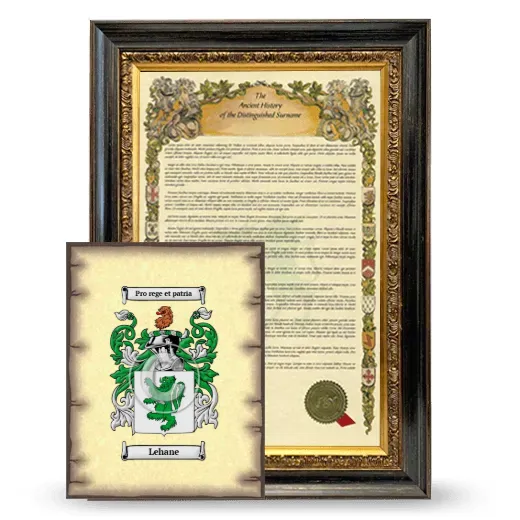 Lehane Framed History and Coat of Arms Print - Heirloom