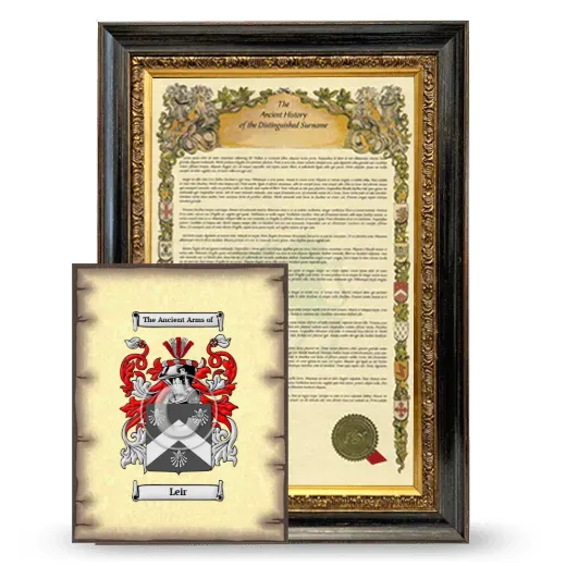 Leir Framed History and Coat of Arms Print - Heirloom