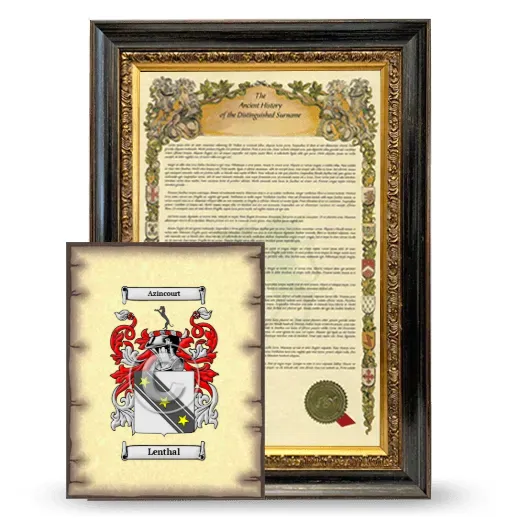 Lenthal Framed History and Coat of Arms Print - Heirloom