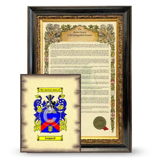 Leopard Framed History and Coat of Arms Print - Heirloom