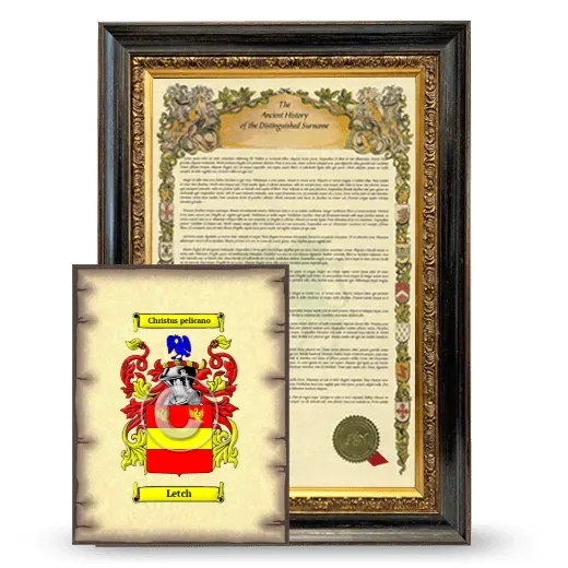 Letch Framed History and Coat of Arms Print - Heirloom