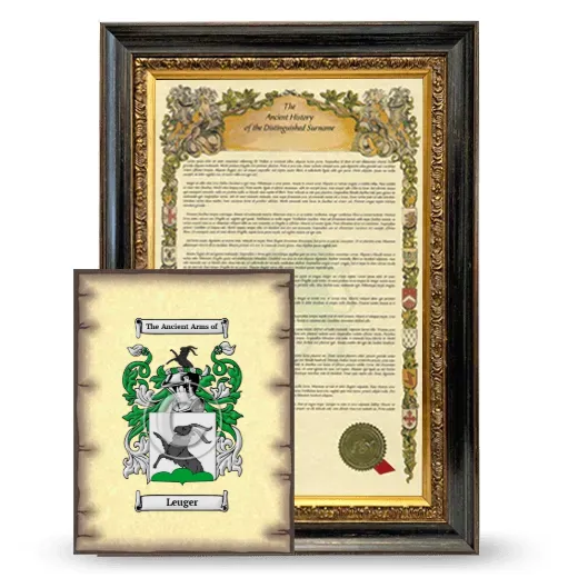 Leuger Framed History and Coat of Arms Print - Heirloom