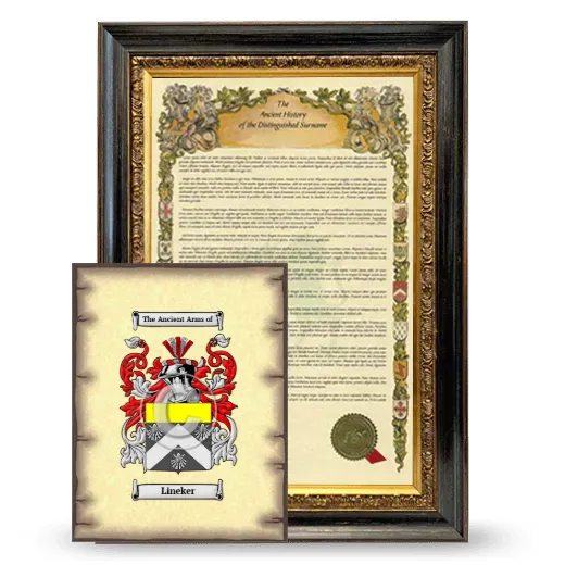 Lineker Framed History and Coat of Arms Print - Heirloom