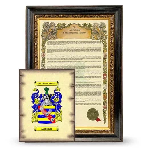 Lingman Framed History and Coat of Arms Print - Heirloom