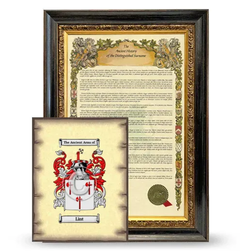Lint Framed History and Coat of Arms Print - Heirloom