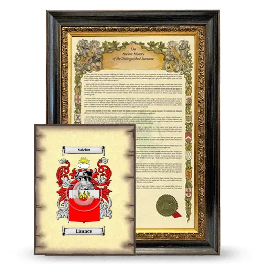 Lisance Framed History and Coat of Arms Print - Heirloom
