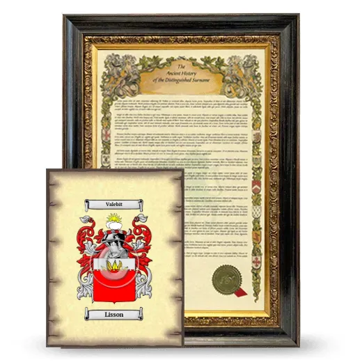 Lisson Framed History and Coat of Arms Print - Heirloom