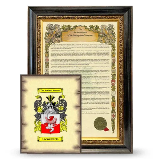 Loewenstein Framed History and Coat of Arms Print - Heirloom