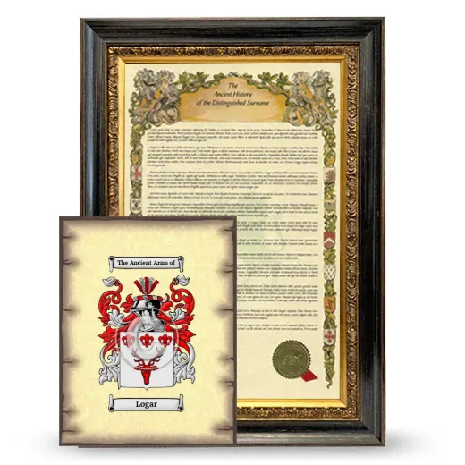 Logar Framed History and Coat of Arms Print - Heirloom