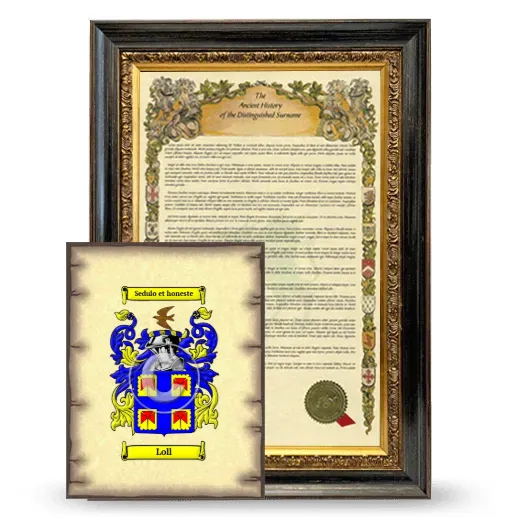Loll Framed History and Coat of Arms Print - Heirloom