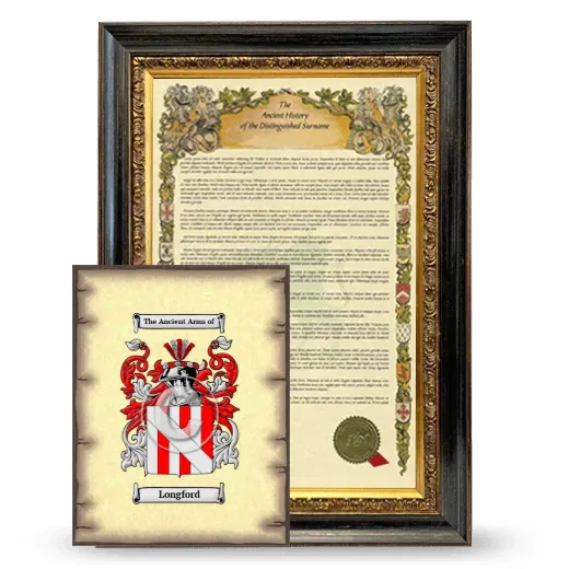 Longford Framed History and Coat of Arms Print - Heirloom