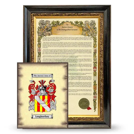 Longhorthay Framed History and Coat of Arms Print - Heirloom