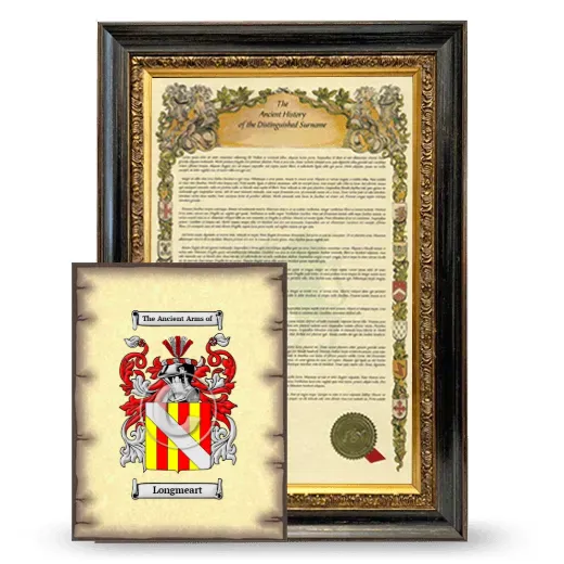Longmeart Framed History and Coat of Arms Print - Heirloom