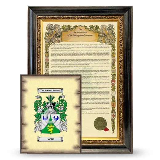 Loohs Framed History and Coat of Arms Print - Heirloom