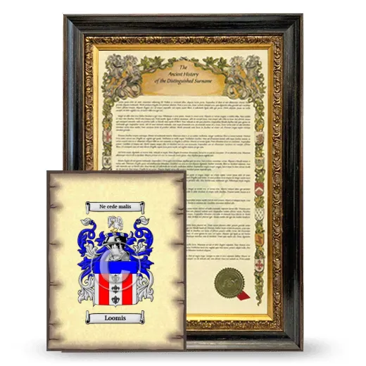 Loomis Framed History and Coat of Arms Print - Heirloom