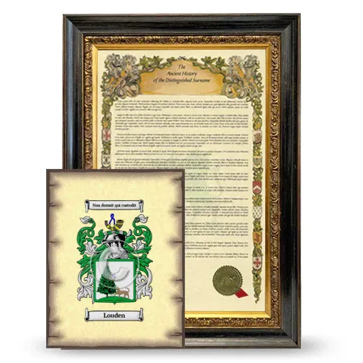 Louden Framed History and Coat of Arms Print - Heirloom