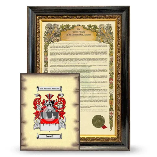 Lovell Framed History and Coat of Arms Print - Heirloom