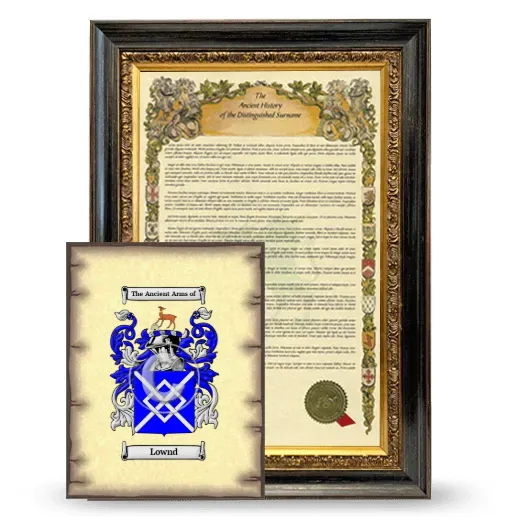 Lownd Framed History and Coat of Arms Print - Heirloom