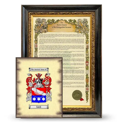 Lucà Framed History and Coat of Arms Print - Heirloom