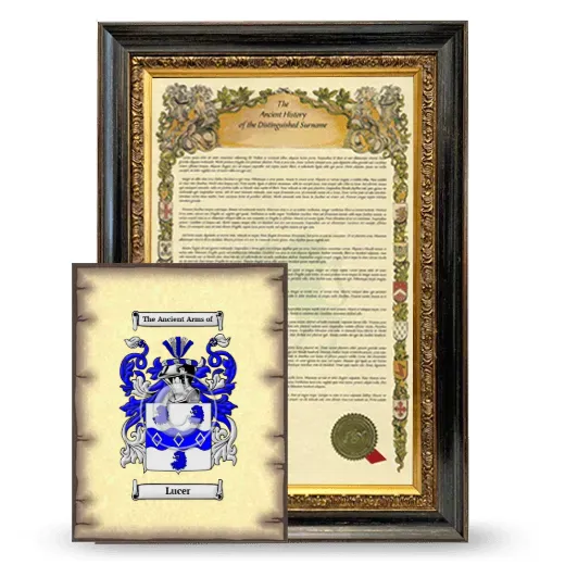 Lucer Framed History and Coat of Arms Print - Heirloom