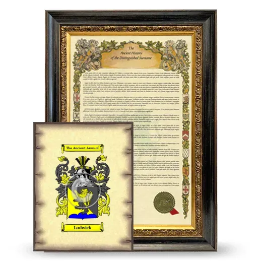 Ludwick Framed History and Coat of Arms Print - Heirloom