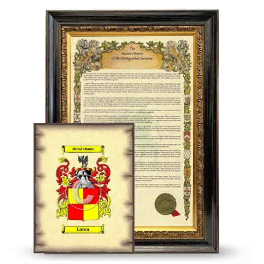 Luten Framed History and Coat of Arms Print - Heirloom
