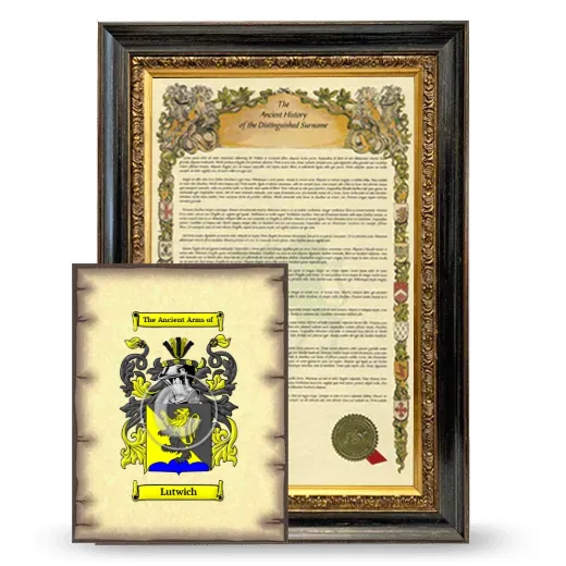 Lutwich Framed History and Coat of Arms Print - Heirloom