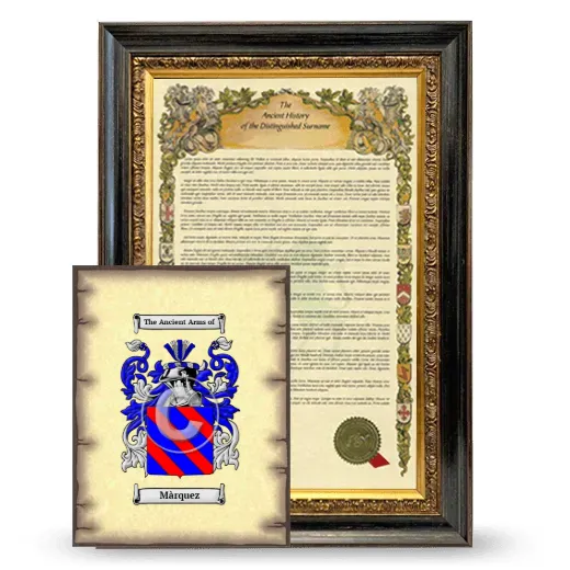 Màrquez Framed History and Coat of Arms Print - Heirloom