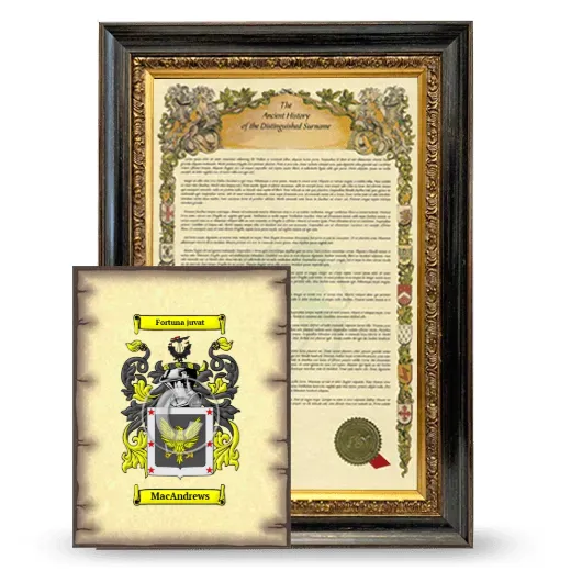MacAndrews Framed History and Coat of Arms Print - Heirloom