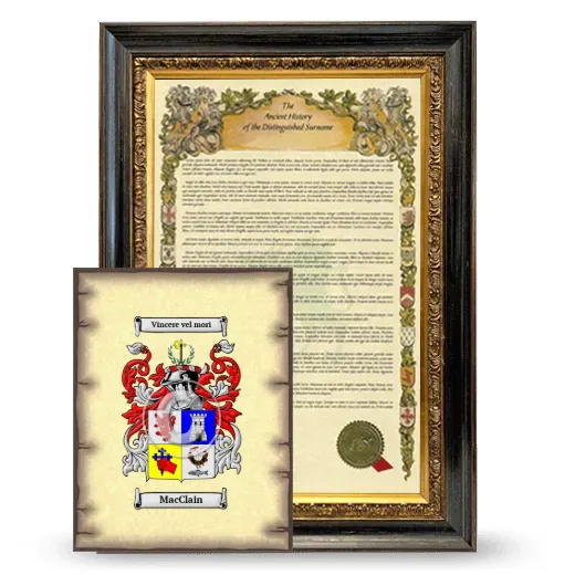 MacClain Framed History and Coat of Arms Print - Heirloom